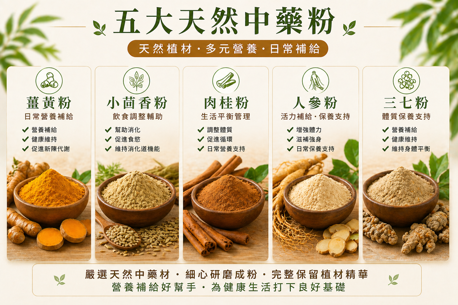 五大植物來源成分